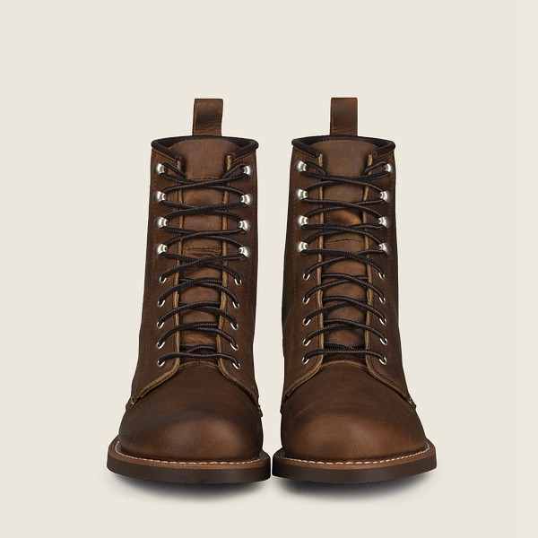 Red Wing Womens Heritage Boots - Silversmith - Short Rough & Tough Leather - Brown - XTE768023